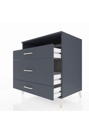 Kronos Şifonyer Tek Raflı 3 Çekmeceli 88x59x96 Antrasit-Antrasit