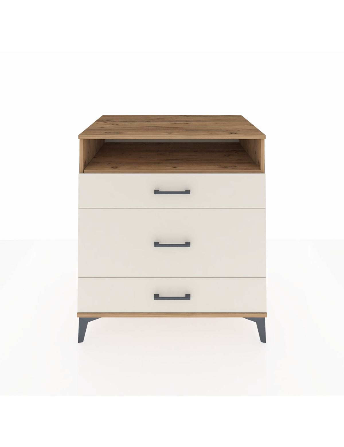 Kronos Şifonyer Tek Raflı 3 Çekmeceli 88x59x96 Çam-Aytaşı