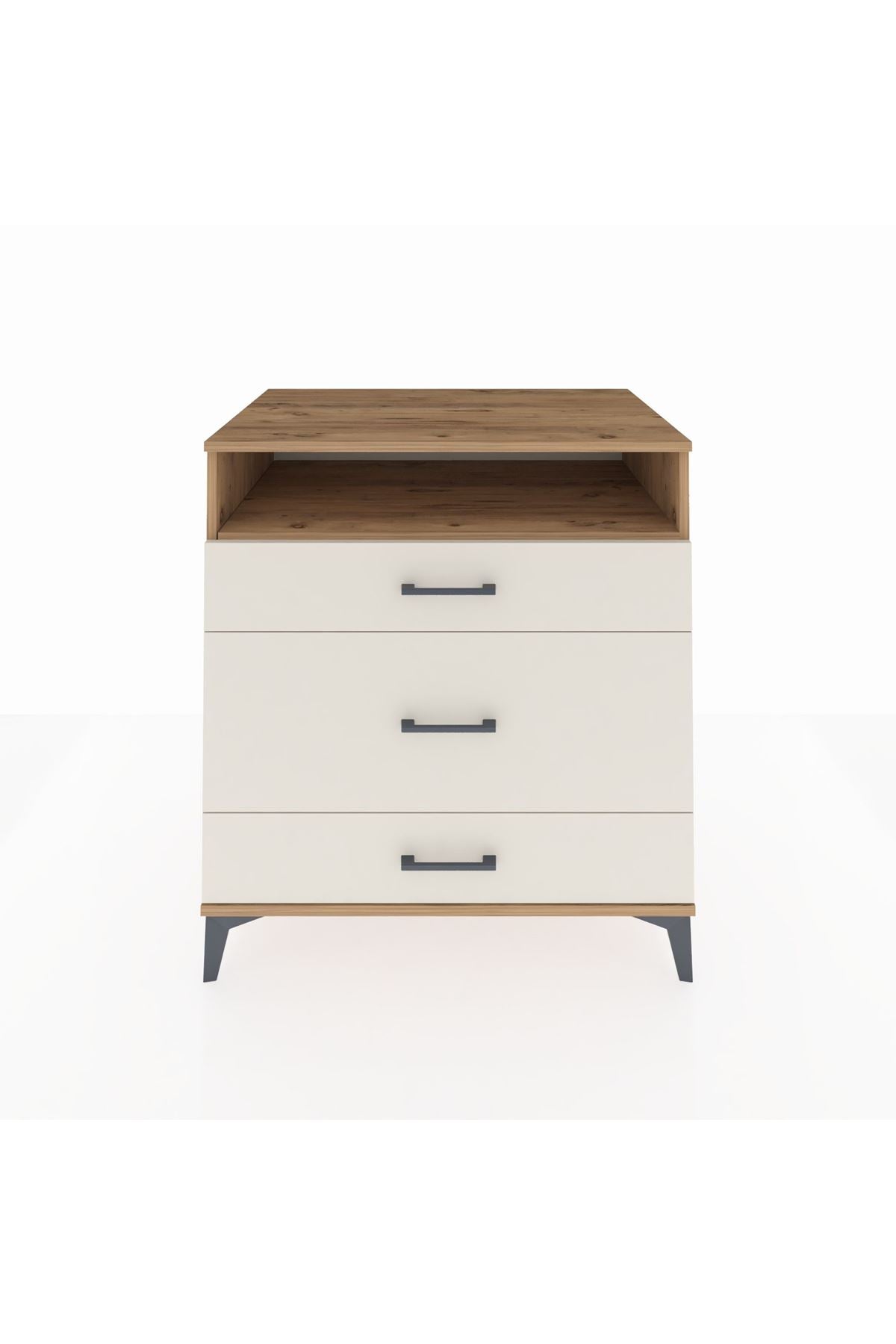 Kronos Şifonyer Tek Raflı 3 Çekmeceli 88x59x96 Çam-Aytaşı