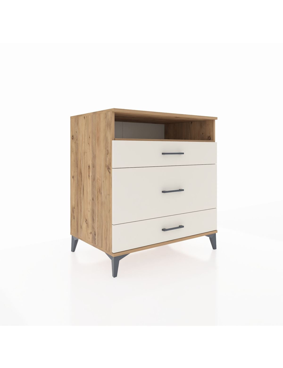 Kronos Şifonyer Tek Raflı 3 Çekmeceli 88x59x96 Çam-Aytaşı