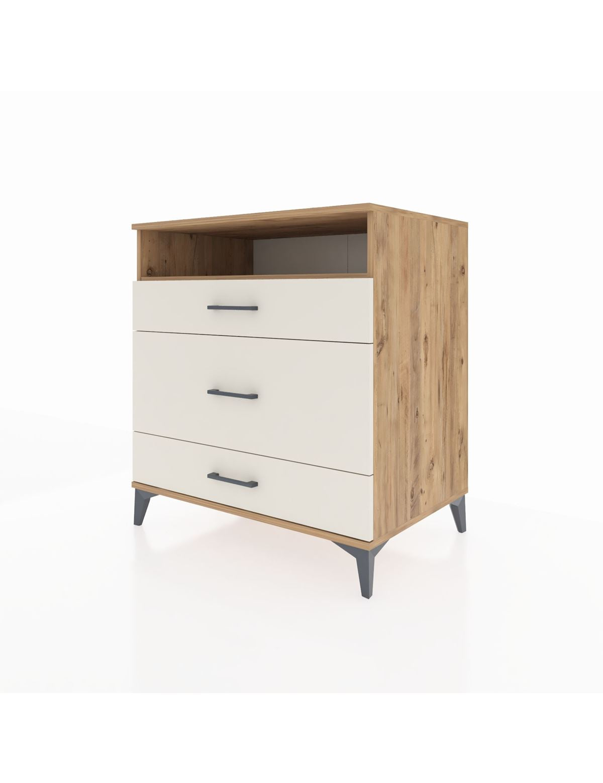 Kronos Şifonyer Tek Raflı 3 Çekmeceli 88x59x96 - S70M020V7C