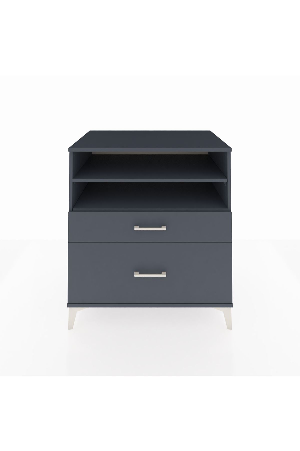 Kronos Şifonyer 2 Raflı 2 Çekmeceli 88x59x96 Antrasit-Antrasit