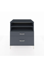 Kronos Şifonyer 2 Raflı 2 Çekmeceli 88x59x96 Antrasit-Antrasit