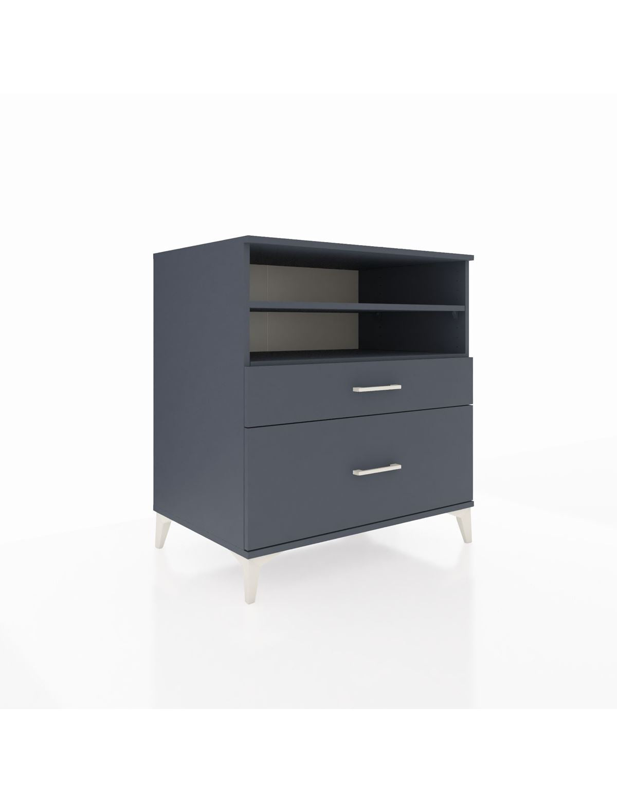 Kronos Şifonyer 2 Raflı 2 Çekmeceli 88x59x96 Antrasit-Antrasit