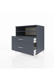 Kronos Şifonyer 2 Raflı 2 Çekmeceli 88x59x96 Antrasit-Antrasit