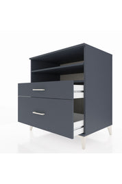 Kronos Şifonyer 2 Raflı 2 Çekmeceli 88x59x96 Antrasit-Antrasit