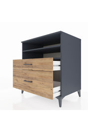 Kronos Şifonyer 2 Raflı 2 Çekmeceli 88x59x96 Antrasit-Çam
