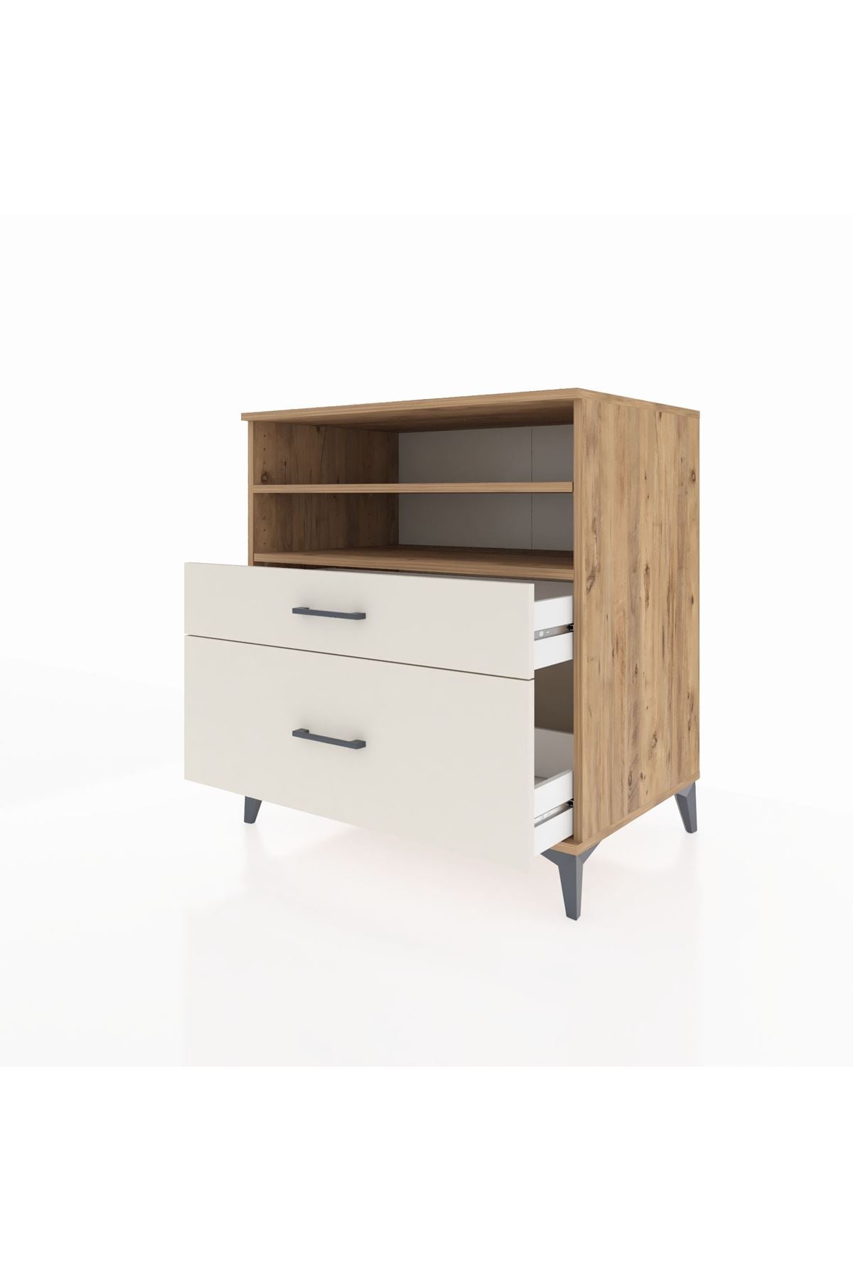 Kronos Şifonyer 2 Raflı 2 Çekmeceli 88x59x96 Çam-Aytaşı