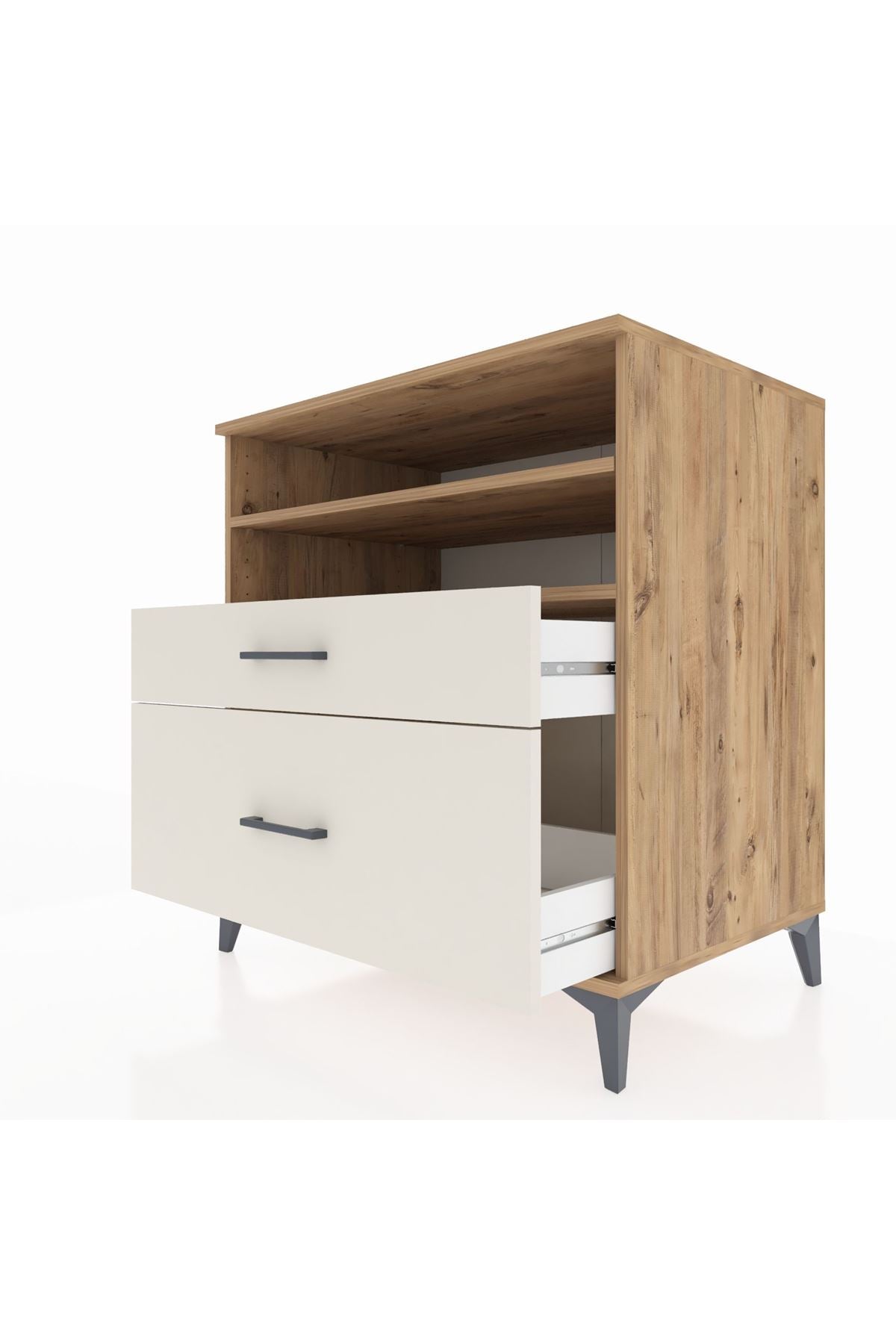 Kronos Şifonyer 2 Raflı 2 Çekmeceli 88x59x96 Çam-Aytaşı