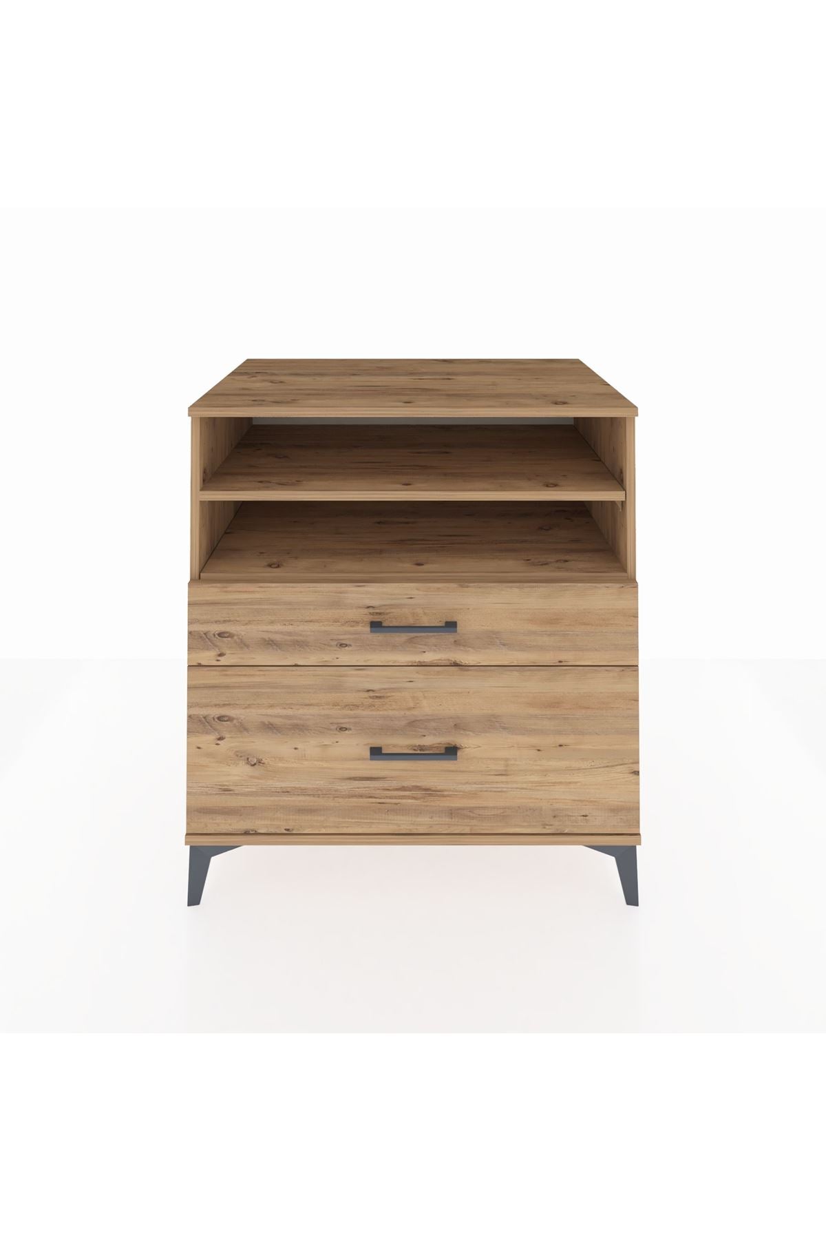 Kronos Şifonyer 2 Raflı 2 Çekmeceli 88x59x96 Çam-Çam