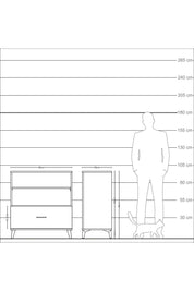 Kronos Şifonyer 2 Raflı Tek Çekmeceli 88x59x96 Aytaşı-Aytaşı