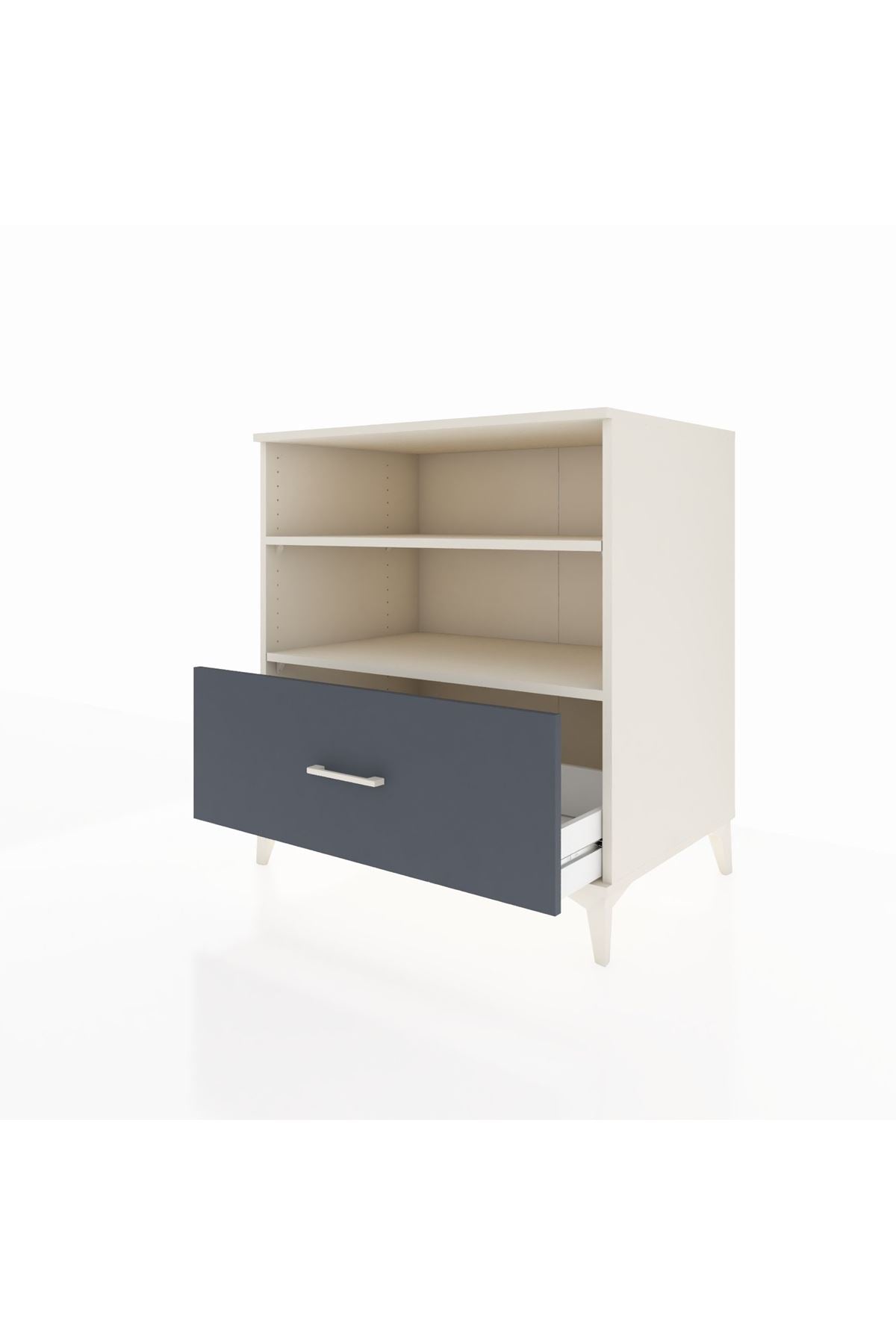 Kronos Şifonyer 2 Raflı Tek Çekmeceli 88x59x96 Aytaşı-Antrasit