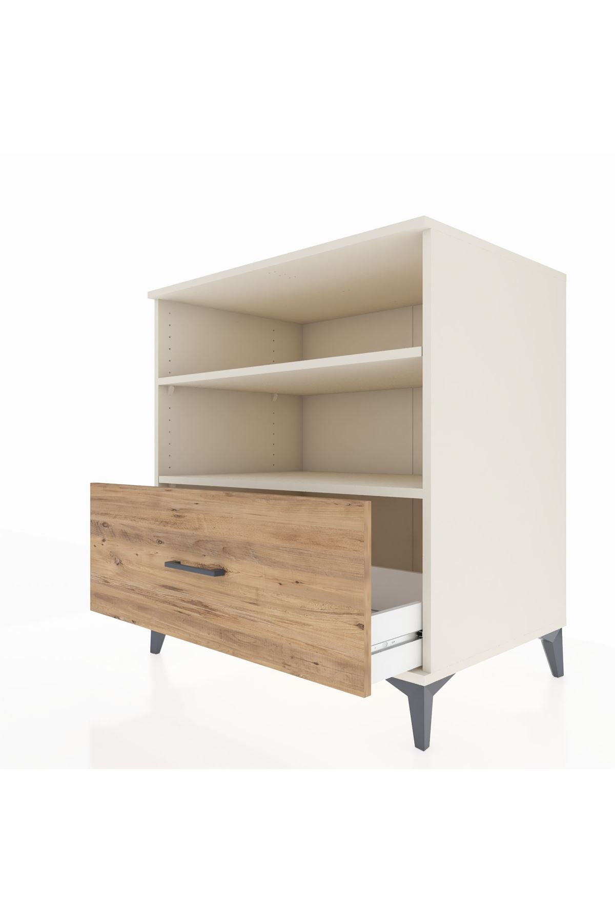 Kronos Şifonyer 2 Raflı Tek Çekmeceli 88x59x96 Aytaşı-Çam