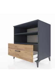 Kronos Şifonyer 2 Raflı Tek Çekmeceli 88x59x96 Antrasit-Çam