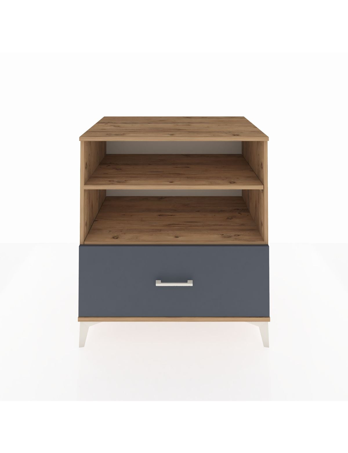 Kronos Şifonyer 2 Raflı Tek Çekmeceli 88x59x96 Çam-Antrasit