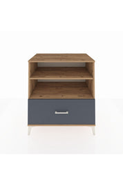 Kronos Şifonyer 2 Raflı Tek Çekmeceli 88x59x96 Çam-Antrasit