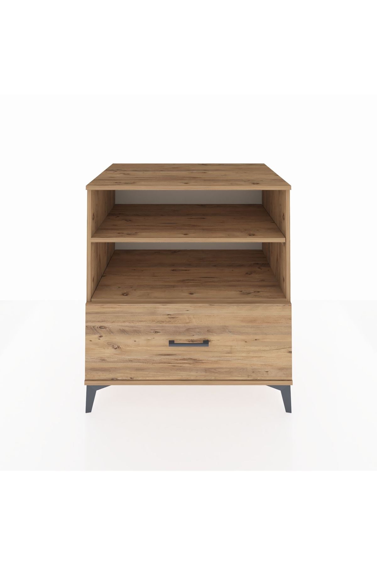 Kronos Şifonyer 2 Raflı Tek Çekmeceli 88x59x96 Çam-Çam