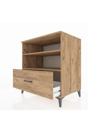 Kronos Şifonyer 2 Raflı Tek Çekmeceli 88x59x96 Çam-Çam