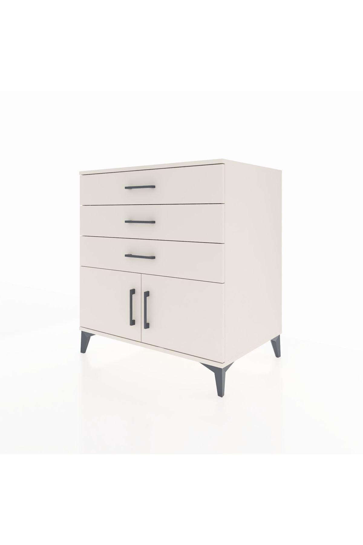 Kronos Şifonyer Tek Raflı 3 Çekmeceli 2 Kapaklı 88x59x96 Aytaşı-Aytaşı