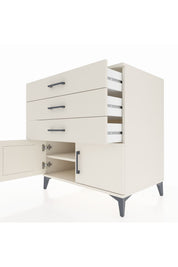 Kronos Şifonyer Tek Raflı 3 Çekmeceli 2 Kapaklı 88x59x96 Aytaşı-Aytaşı