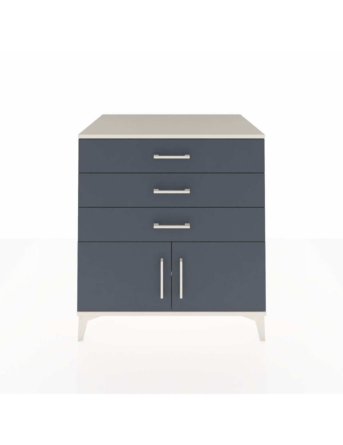 Kronos Şifonyer Tek Raflı 3 Çekmeceli 2 Kapaklı 88x59x96 Aytaşı-Antrasit