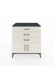 Kronos Şifonyer Tek Raflı 3 Çekmeceli 2 Kapaklı 88x59x96 Antrasit-Aytaşı