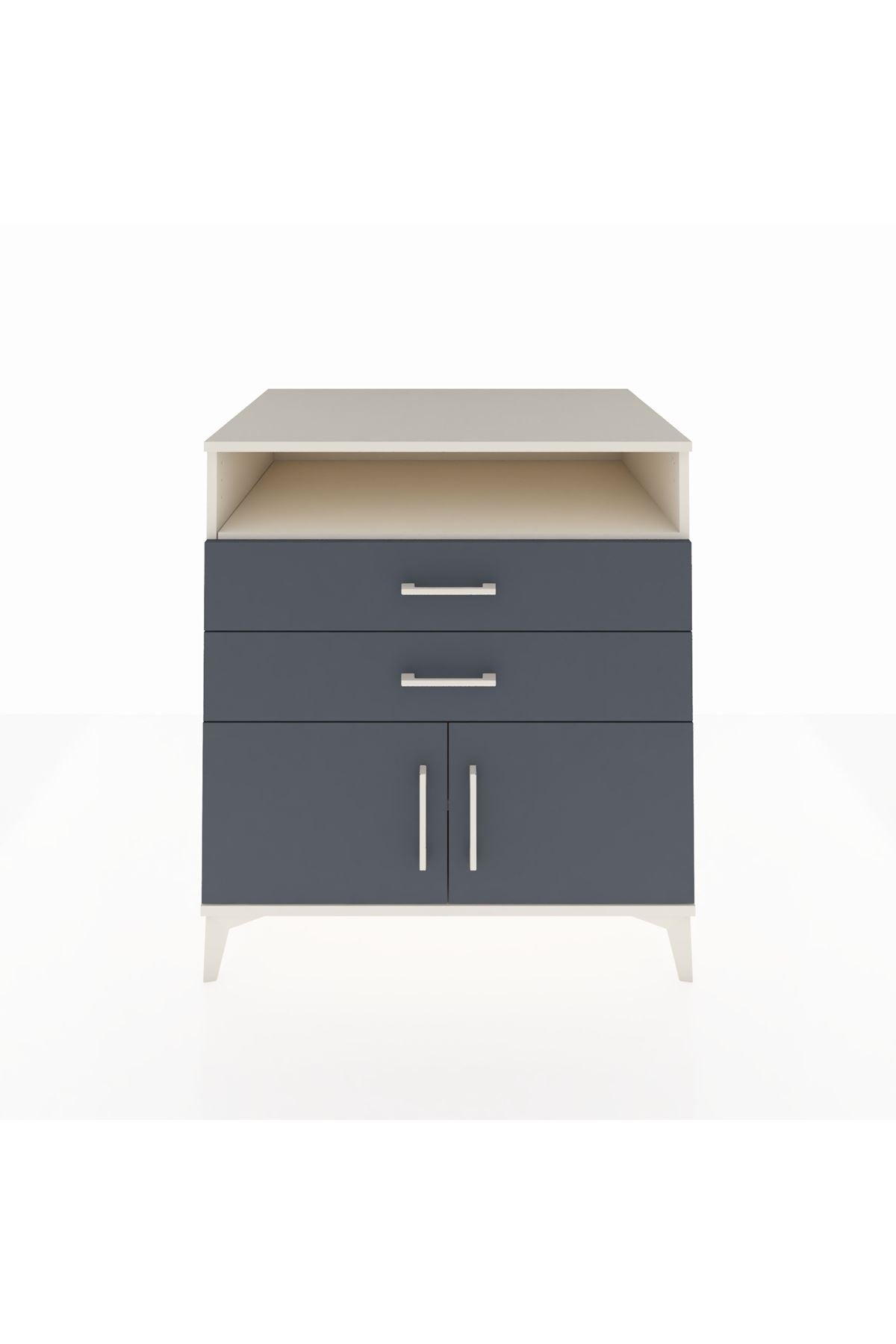 Kronos Şifonyer 2 Raflı 2 Çekmeceli 2 Kapaklı 88x59x96 Aytaşı-Antrasit