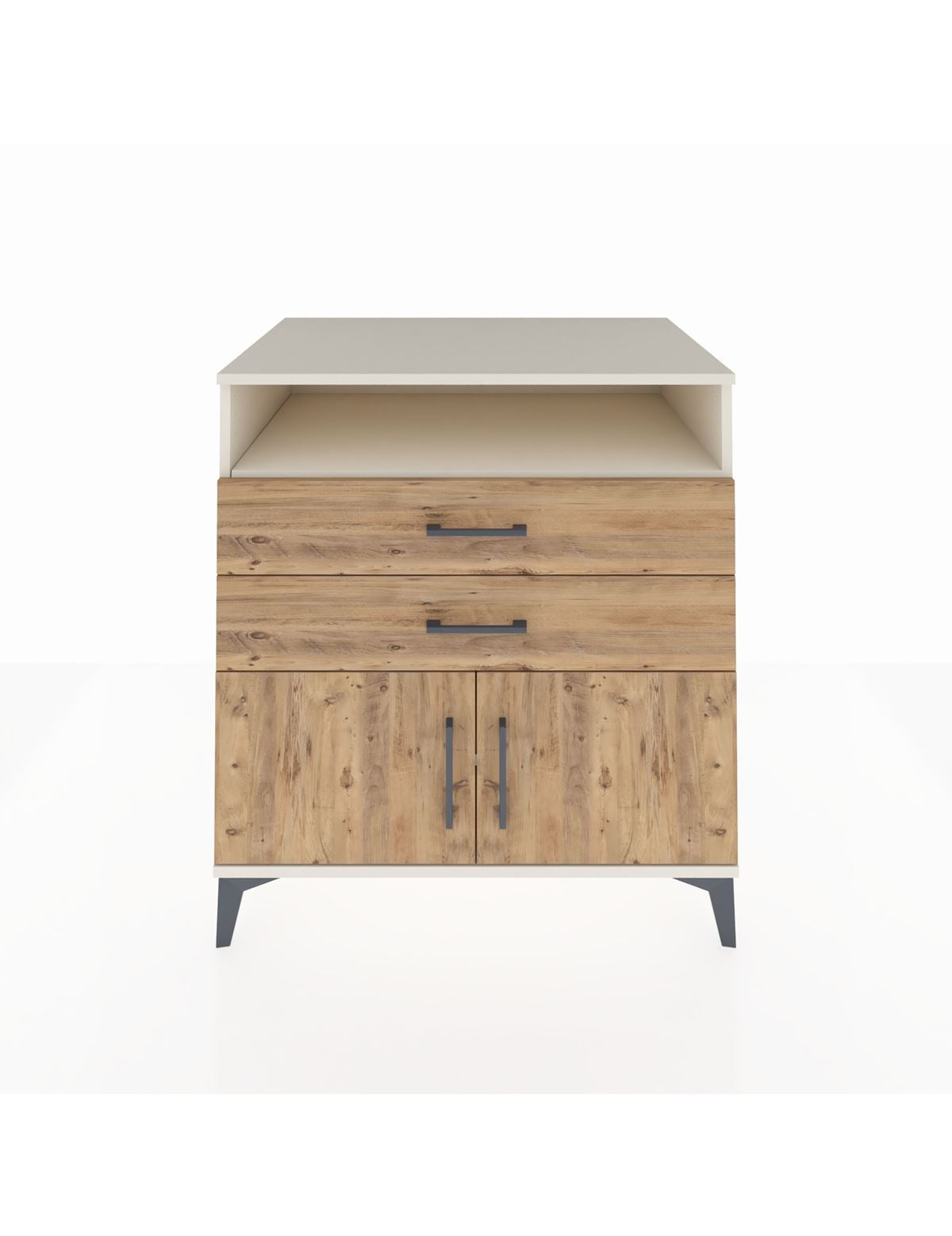 Kronos Şifonyer 2 Raflı 2 Çekmeceli 2 Kapaklı 88x59x96 Aytaşı-Çam