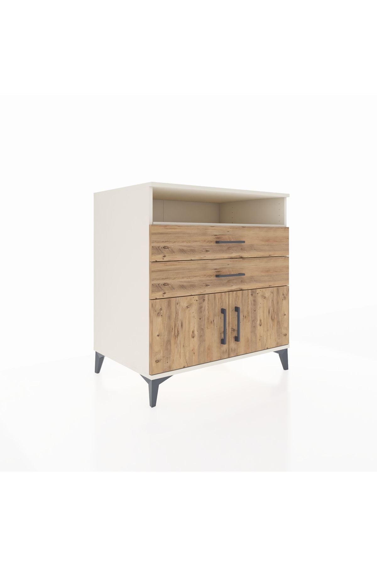 Kronos Şifonyer 2 Raflı 2 Çekmeceli 2 Kapaklı 88x59x96 Aytaşı-Çam