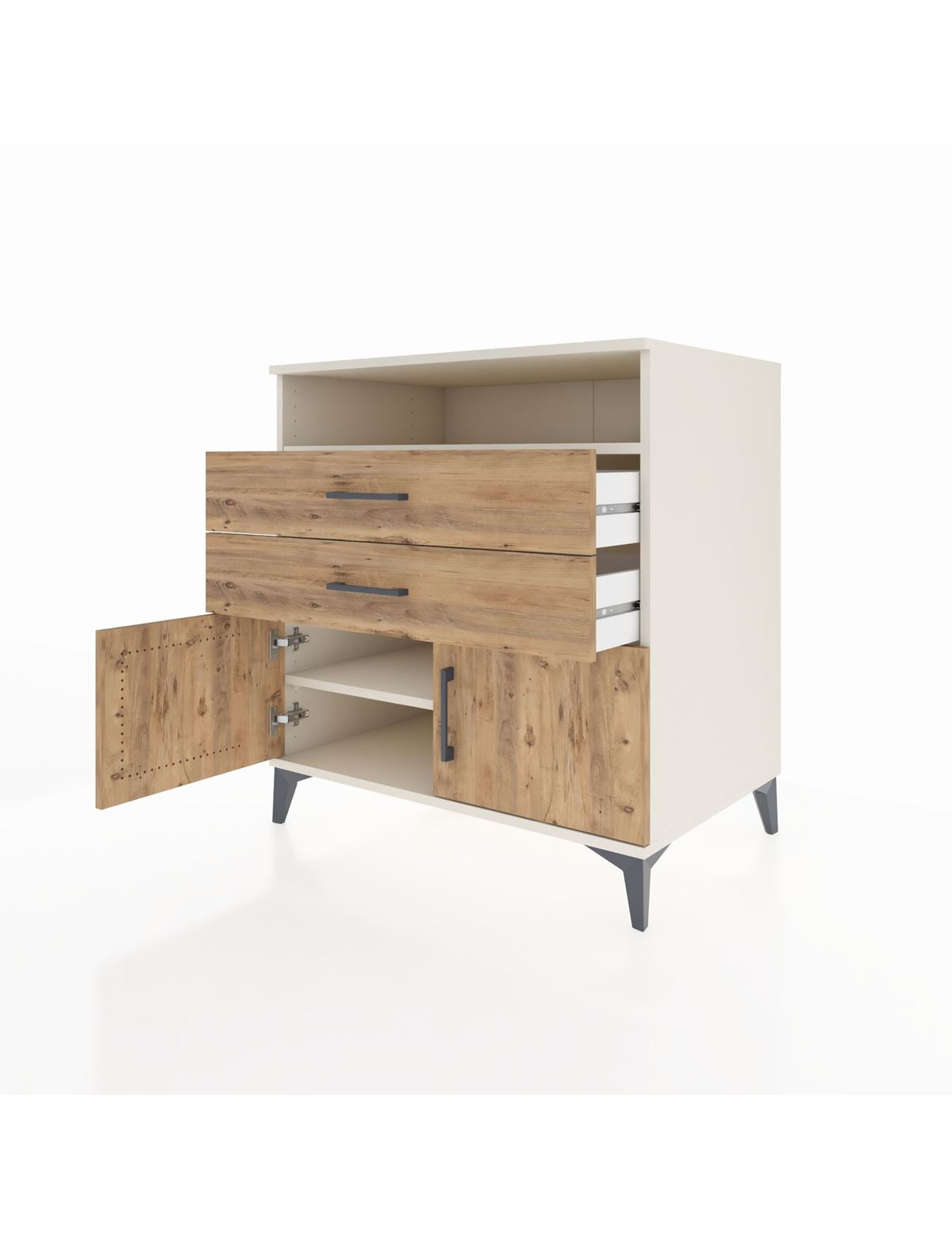 Kronos Şifonyer 2 Raflı 2 Çekmeceli 2 Kapaklı 88x59x96 - S70M024V3C