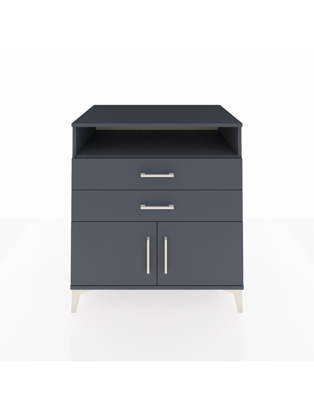 Kronos Şifonyer 2 Raflı 2 Çekmeceli 2 Kapaklı 88x59x96 Antrasit-Antrasit