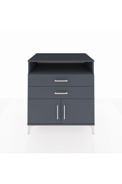 Kronos Şifonyer 2 Raflı 2 Çekmeceli 2 Kapaklı 88x59x96 Antrasit-Antrasit