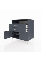 Kronos Şifonyer 2 Raflı 2 Çekmeceli 2 Kapaklı 88x59x96 Antrasit-Antrasit