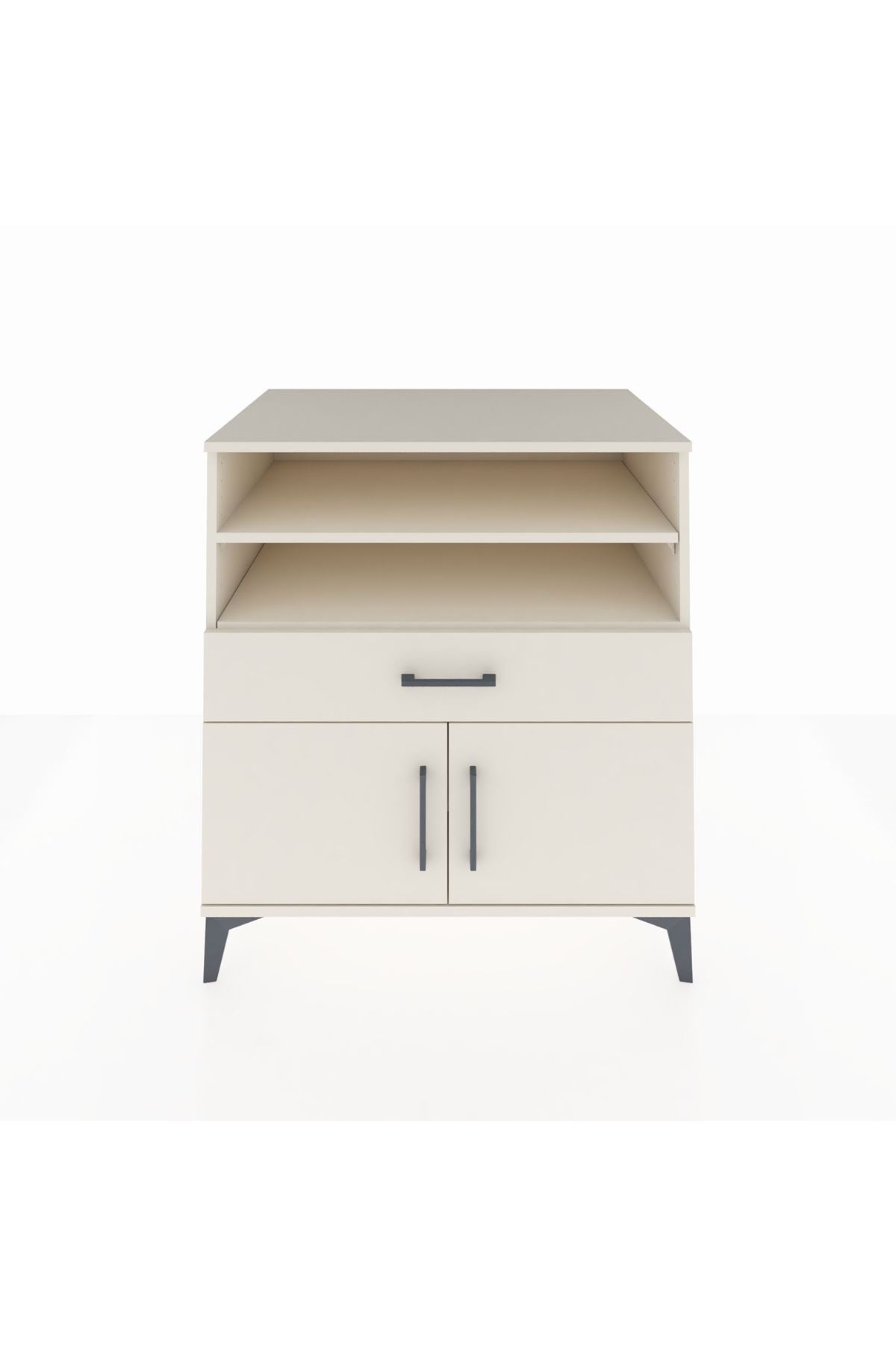 Kronos Şifonyer 3 Raflı Tek Çekmeceli 2 Kapaklı 88x59x96 Aytaşı-Aytaşı