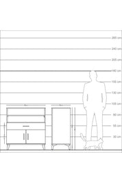 Kronos Şifonyer 3 Raflı Tek Çekmeceli 2 Kapaklı 88x59x96 Aytaşı-Aytaşı