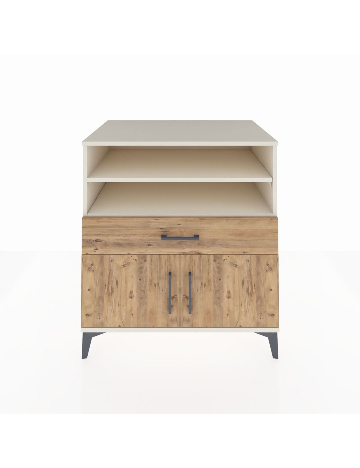 Kronos Şifonyer 3 Raflı Tek Çekmeceli 2 Kapaklı 88x59x96 Aytaşı-Çam