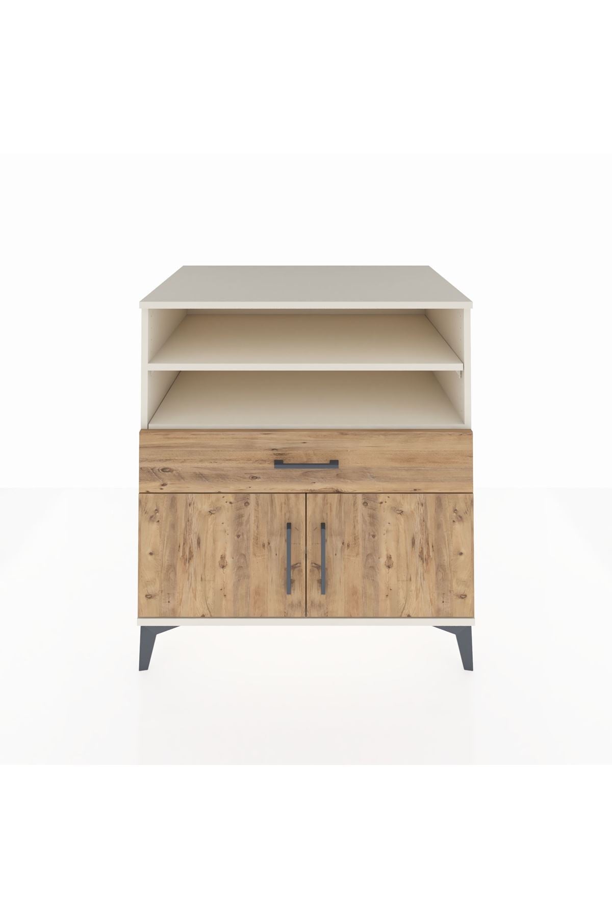 Kronos Şifonyer 3 Raflı Tek Çekmeceli 2 Kapaklı 88x59x96 Aytaşı-Çam