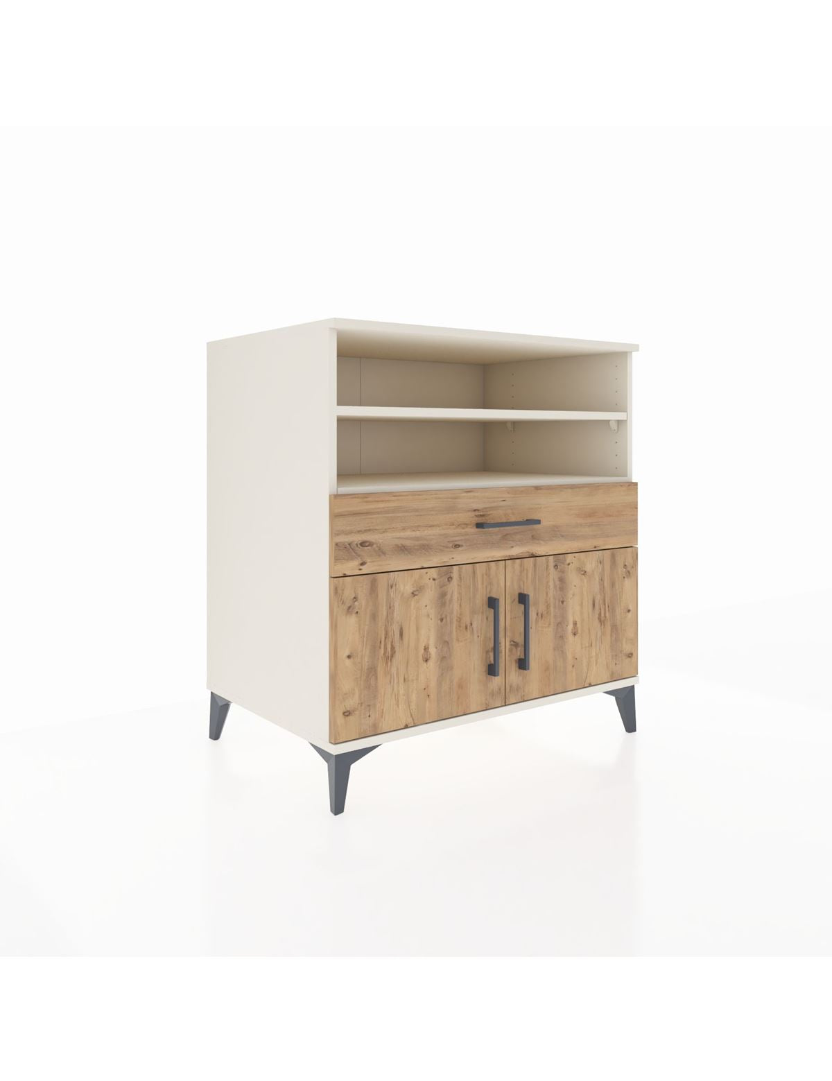 Kronos Şifonyer 3 Raflı Tek Çekmeceli 2 Kapaklı 88x59x96 Aytaşı-Çam