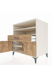 Kronos Şifonyer 3 Raflı Tek Çekmeceli 2 Kapaklı 88x59x96 Aytaşı-Çam