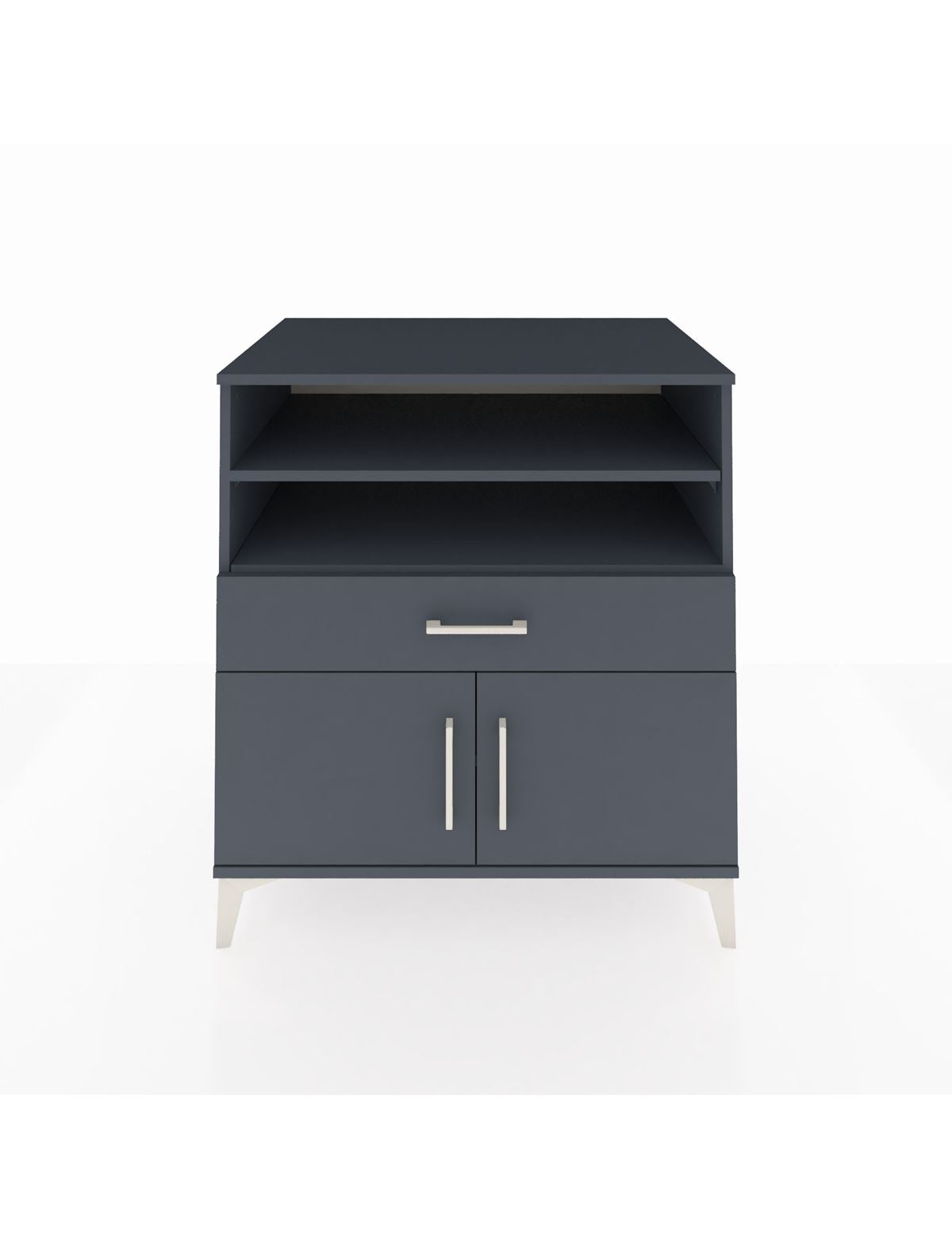 Kronos Şifonyer 3 Raflı Tek Çekmeceli 2 Kapaklı 88x59x96 Antrasit-Antrasit