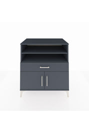 Kronos Şifonyer 3 Raflı Tek Çekmeceli 2 Kapaklı 88x59x96 Antrasit-Antrasit