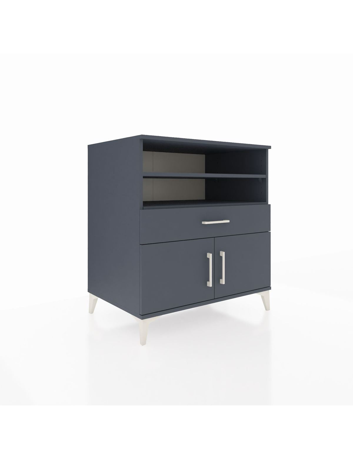 Kronos Şifonyer 3 Raflı Tek Çekmeceli 2 Kapaklı 88x59x96 Antrasit-Antrasit