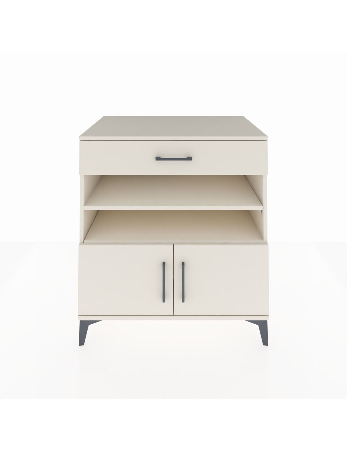 Kronos Şifonyer 3 Raflı Tek Çekmeceli 2 Kapaklı 88x59x96 Aytaşı-Aytaşı