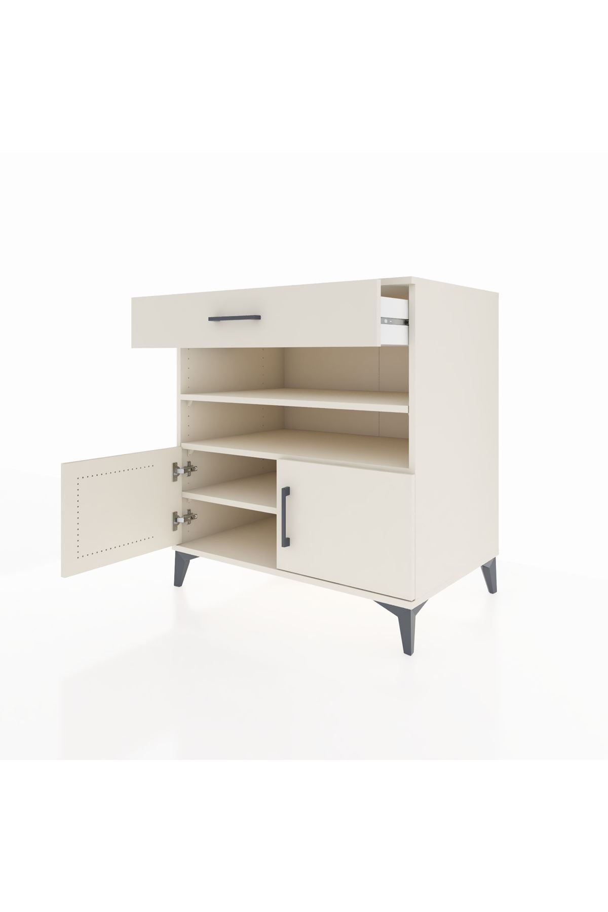 Kronos Şifonyer 3 Raflı Tek Çekmeceli 2 Kapaklı 88x59x96 Aytaşı-Aytaşı