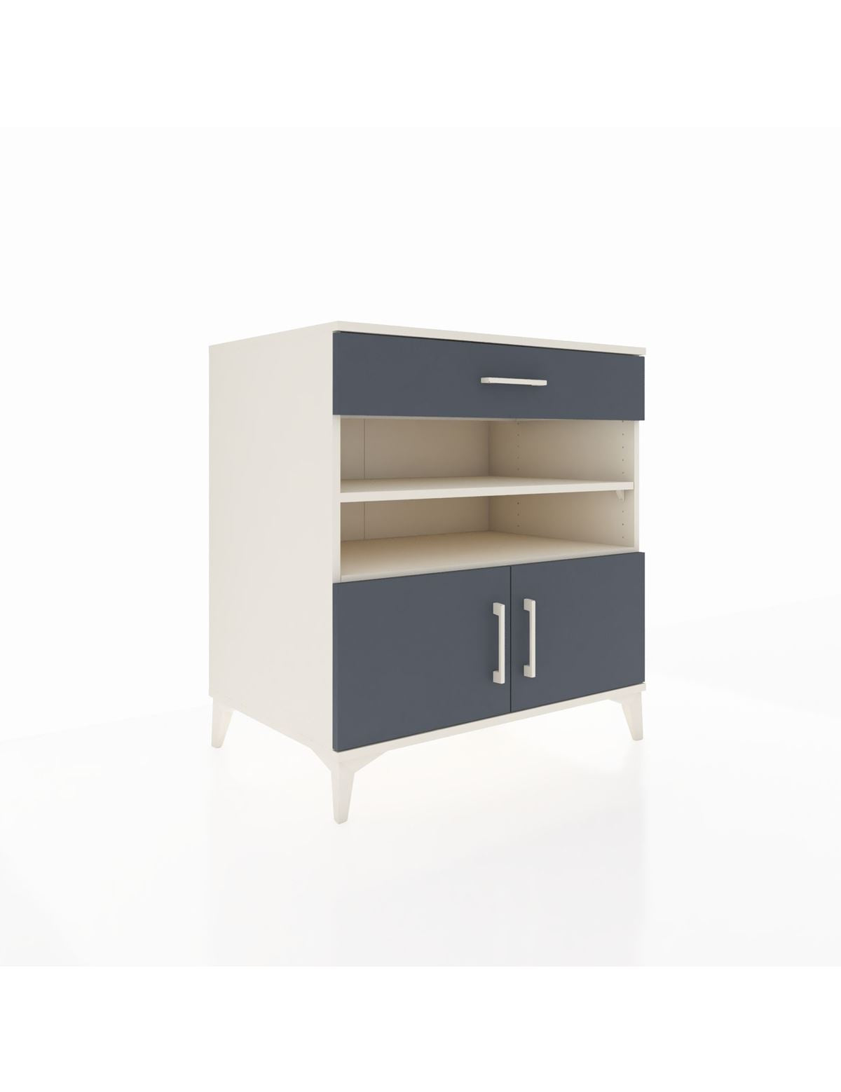 Kronos Şifonyer 3 Raflı Tek Çekmeceli 2 Kapaklı 88x59x96 Aytaşı-Antrasit