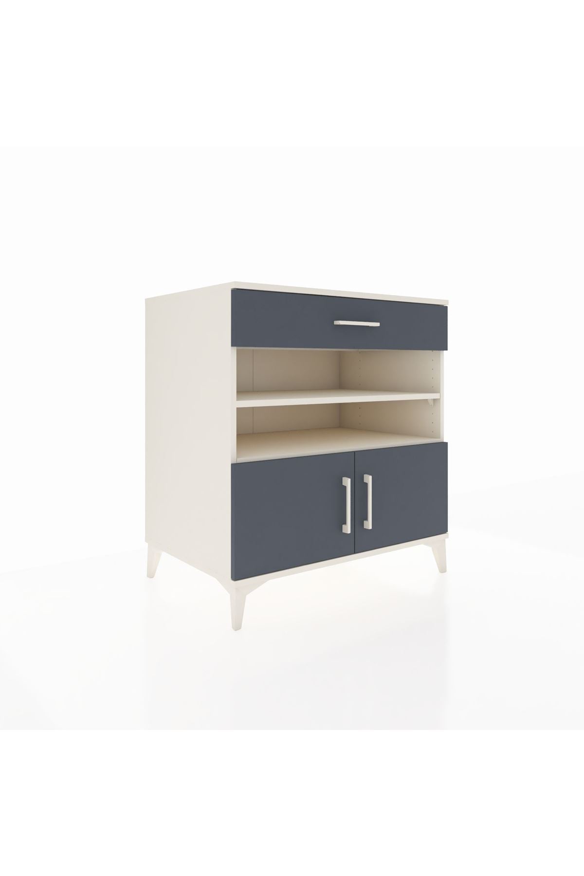 Kronos Şifonyer 3 Raflı Tek Çekmeceli 2 Kapaklı 88x59x96 Aytaşı-Antrasit