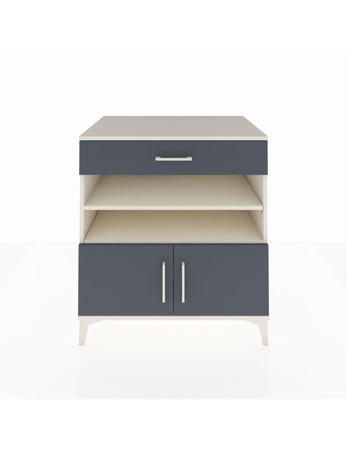 Kronos Şifonyer 3 Raflı Tek Çekmeceli 2 Kapaklı 88x59x96 Aytaşı-Antrasit