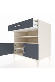 Kronos Şifonyer 3 Raflı Tek Çekmeceli 2 Kapaklı 88x59x96 Aytaşı-Antrasit