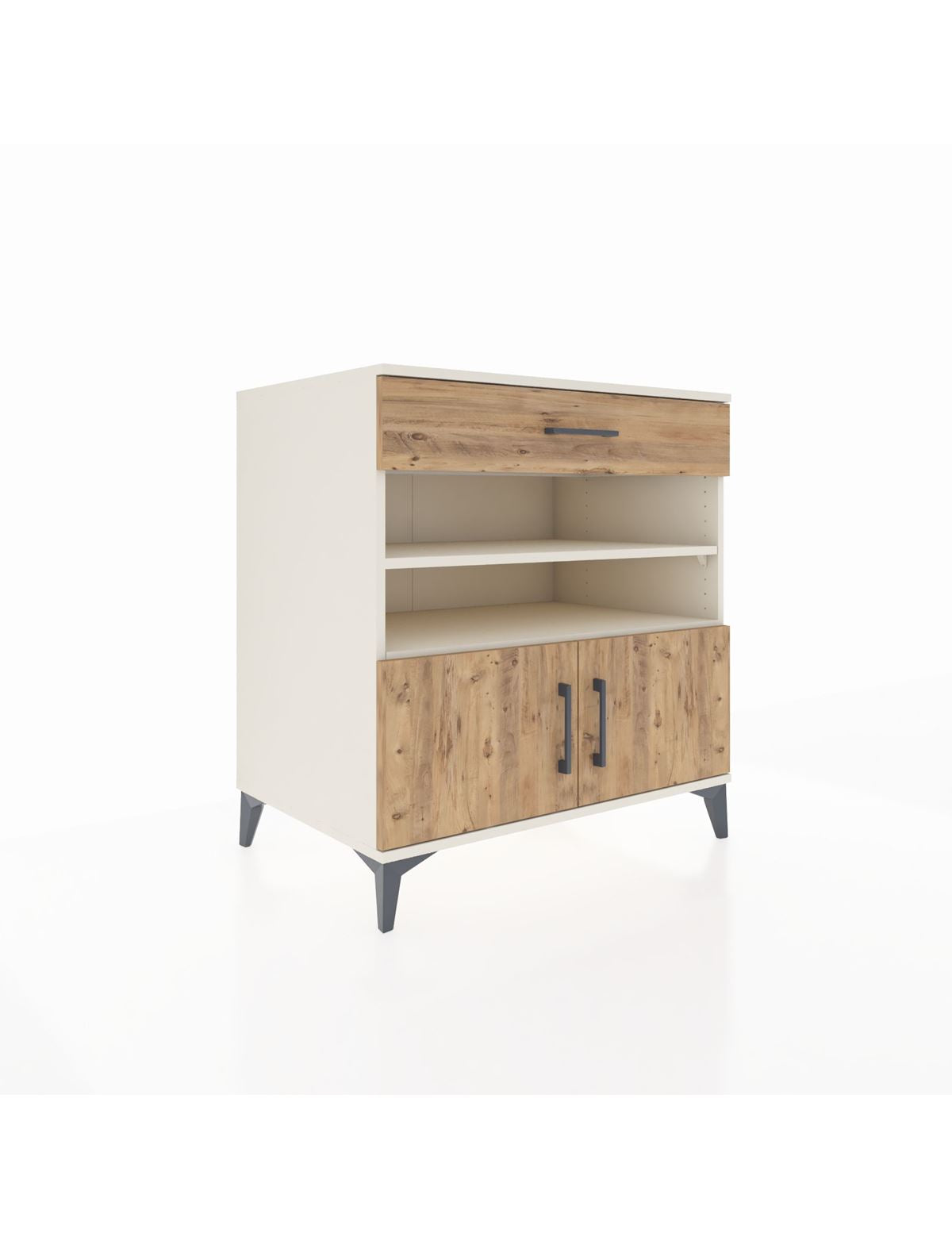 Kronos Şifonyer 3 Raflı Tek Çekmeceli 2 Kapaklı 88x59x96 Aytaşı-Çam