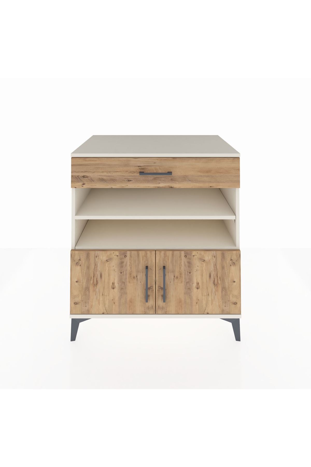 Kronos Şifonyer 3 Raflı Tek Çekmeceli 2 Kapaklı 88x59x96 Aytaşı-Çam